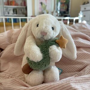 Jellycat bashful bunny with Christmas tree